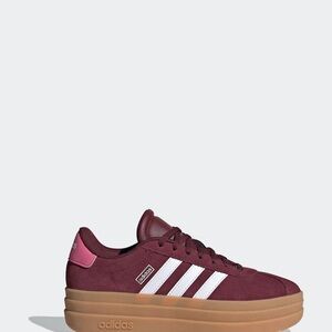 adidas Burgundy VL Court snaked - girls 4.5 / fits women 6/6.5